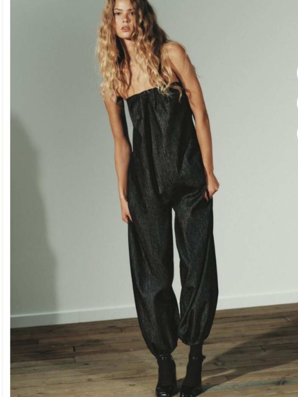 Zara Strapless Jumpsuit NWT - Black XS